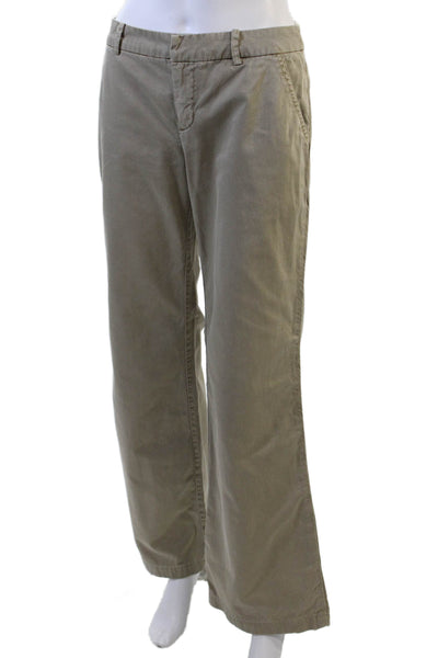 Joie Womens Cotton High Rise Bootcut Leg Pants Khaki Size 4