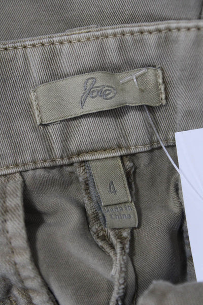 Joie Womens Cotton High Rise Bootcut Leg Pants Khaki Size 4