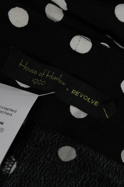 House of Harlow 1960 x Revolve Womens Polka Dot Pants Black White Small