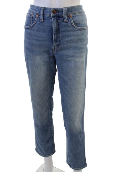 Madewell Womens Zipper Fly High Rise Medium Wash Stovepipe Jeans Blue Size 27