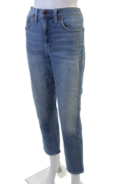 Madewell Womens Zipper Fly High Rise Medium Wash Stovepipe Jeans Blue Size 27