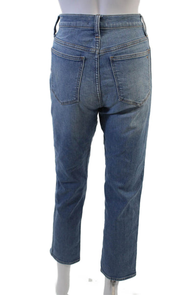 Madewell Womens Zipper Fly High Rise Medium Wash Stovepipe Jeans Blue Size 27
