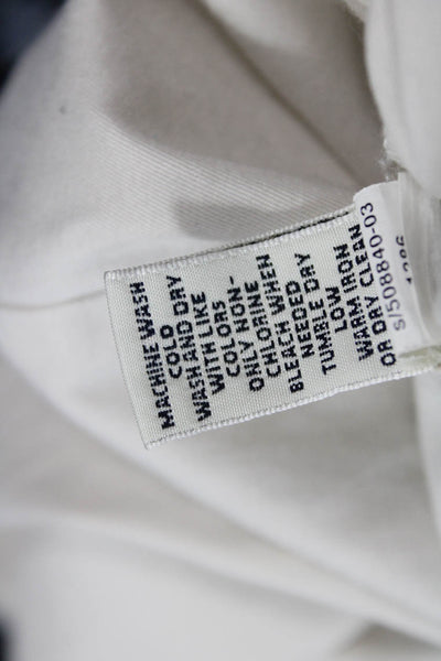 Banana Republic Womens Mid Rise Ryan Fit Cropped Pants White Cotton Size 4
