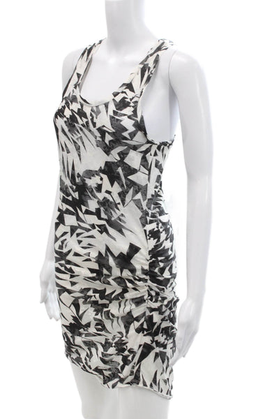 IRO Womens Scoop Neck Printed Sleeveless Tank Dress White Multi Size 36