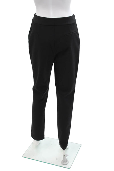 Yigal Azrouel Womens High Rise Zip Front Straight Leg Pants Black Size 4
