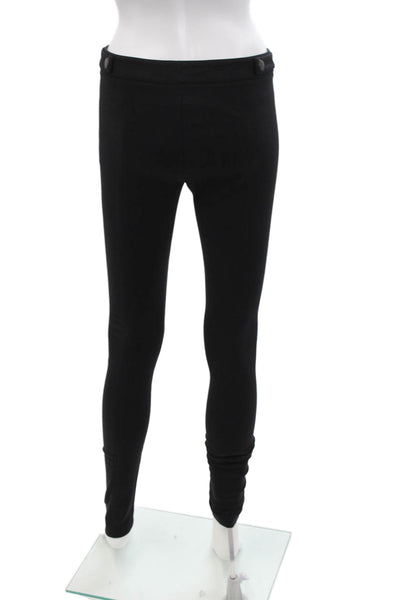 Vince Womens High Rise Pleated Skinny Ankle Pants Black Size 4