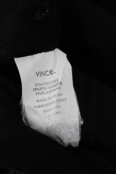 Vince Womens High Rise Pleated Skinny Ankle Pants Black Size 4