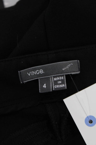 Vince Womens High Rise Pleated Skinny Ankle Pants Black Size 4