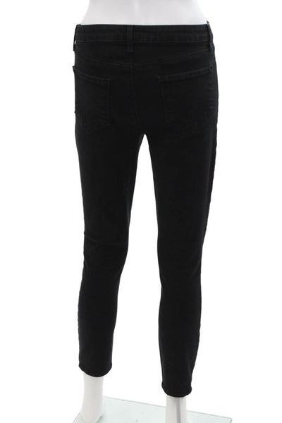 L'Agence Womens High Rise Solana Flare Leg Denim Jeans Black Size 27