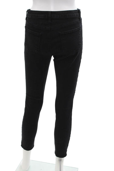 L'Agence Womens High Rise Margot Skinny Ankle Denim Jeans Black Size 27