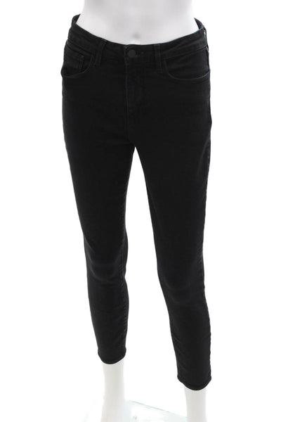 L'Agence Womens High Rise Margot Skinny Leg Denim Jeans Black Size 27