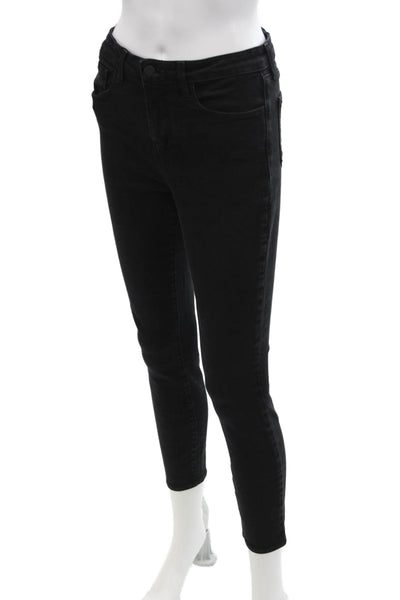 L'Agence Womens High Rise Margot Skinny Leg Denim Jeans Black Size 27