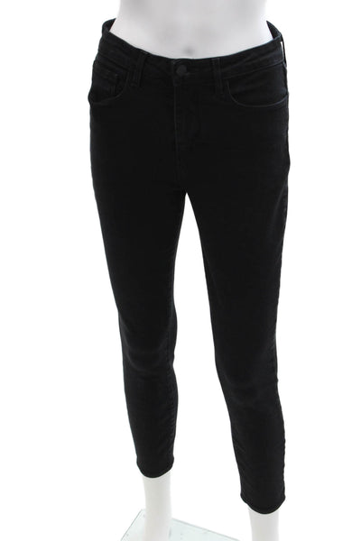 L'Agence Womens High Rise Margot Skinny Leg Jeans Black Size 27
