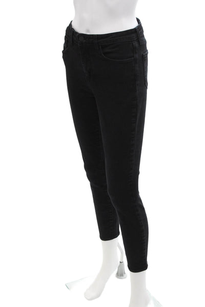 L'Agence Womens High Rise Margot Skinny Leg Jeans Black Size 27
