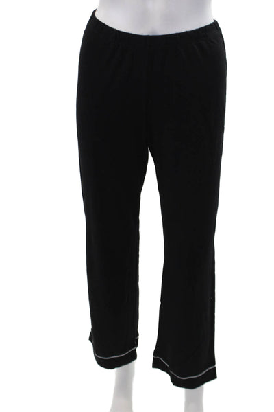 Cosabella Womens Cotton Elastic Waist Piping Detail Lounge Pants Black Size XS