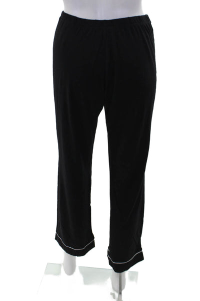 Cosabella Womens Cotton Elastic Waist Piping Detail Lounge Pants Black Size XS