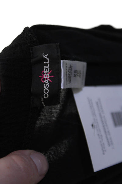 Cosabella Womens Cotton Elastic Waist Piping Detail Lounge Pants Black Size XS