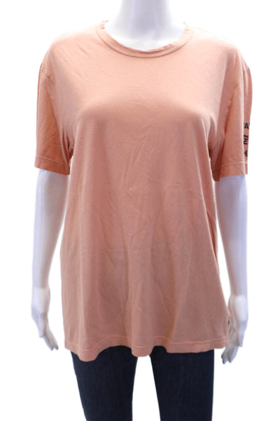 Standard James Perse Womens Crew Neck Short Sleeve Casual T-Shirt Orange Size 2