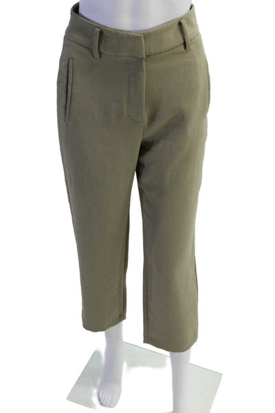 Wilfred Womens High Rise Zip Up Slim Leg Dress Pants Beige Size 2
