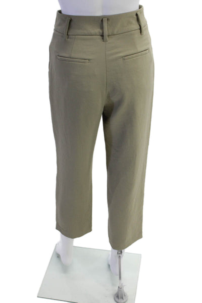 Wilfred Womens High Rise Zip Up Slim Leg Dress Pants Beige Size 2