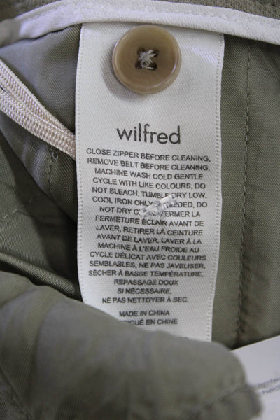 Wilfred Womens High Rise Zip Up Slim Leg Dress Pants Beige Size 2
