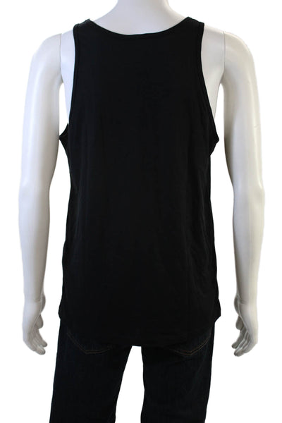 Monse Unisex Adults Cotton Graphic Print Scoop Neck Tank Top Black Size M