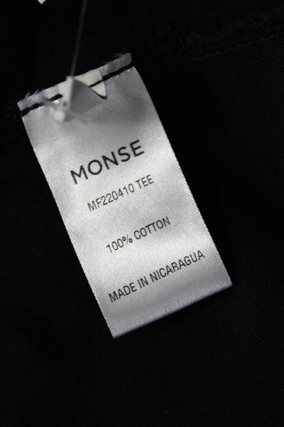 Monse Unisex Adults Cotton Graphic Print Scoop Neck Tank Top Black Size M