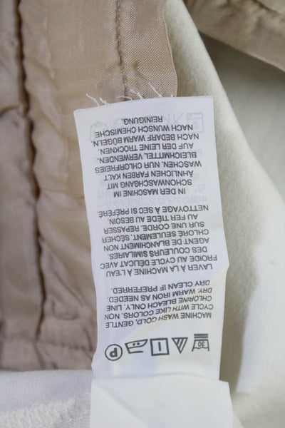 J Crew Womens Side Zip Mid Rise Martie Cropped Pants White Cotton Size 4