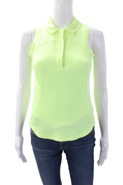 Lululemon Womens Collared Sleeveless Activewear Top Yellow Size 4