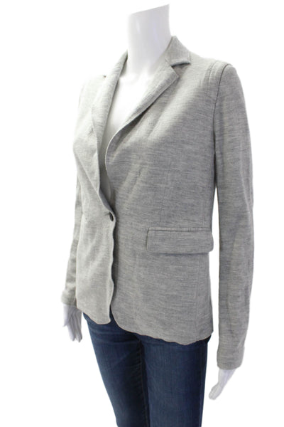 Rag & Bone Womens Wool Collared Button Up Blazer Jacket Gray Size 2