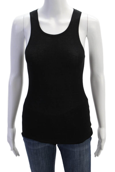 Vince Womens Cotton Halter Neckline Casual Basic Tank Top Solid Black Size S