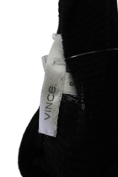 Vince Womens Cotton Halter Neckline Casual Basic Tank Top Solid Black Size S