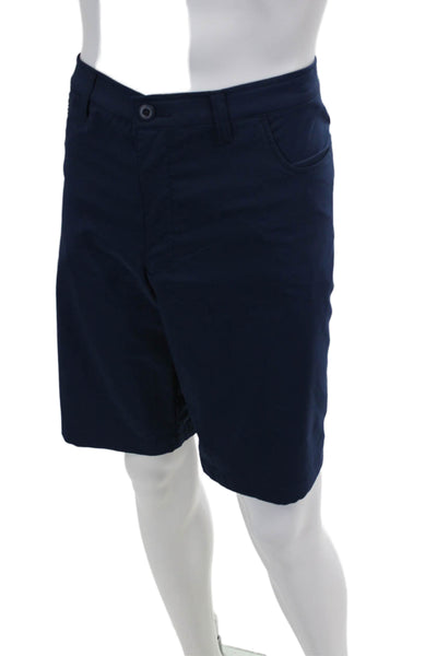 Under Armour Mens Zipper Fly Lightweight Shorts Navy Blue Size 42
