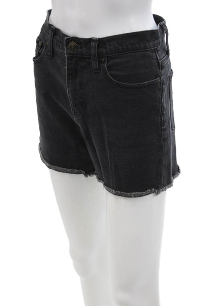 Madewell Womens Cotton Zip Button Denim Shorts Black Size EUR 25