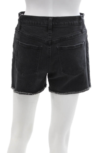 Madewell Womens Cotton Zip Button Denim Shorts Black Size EUR 25