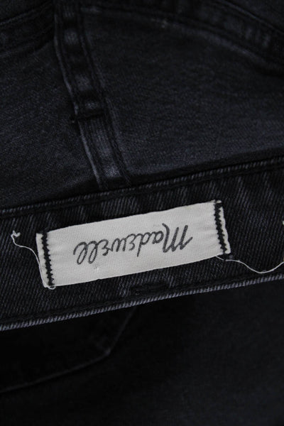 Madewell Womens Cotton Zip Button Denim Shorts Black Size EUR 25