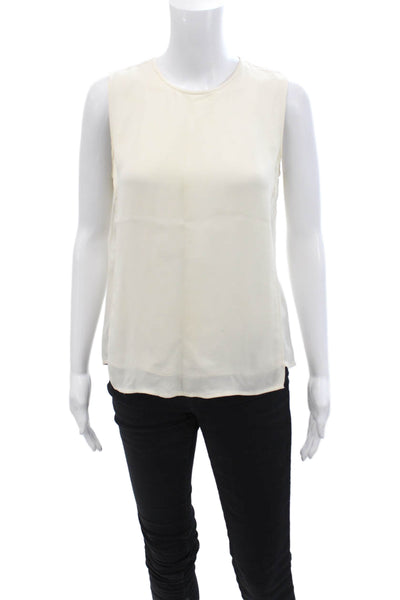Rebecca Minkoff Womens Textured Round Neck Sleeveless Tank Top Nude Size S