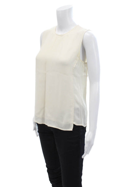 Rebecca Minkoff Womens Textured Round Neck Sleeveless Tank Top Nude Size S