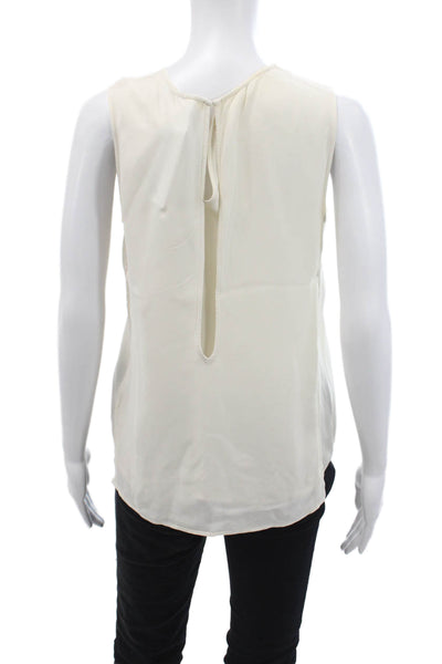 Rebecca Minkoff Womens Textured Round Neck Sleeveless Tank Top Nude Size S