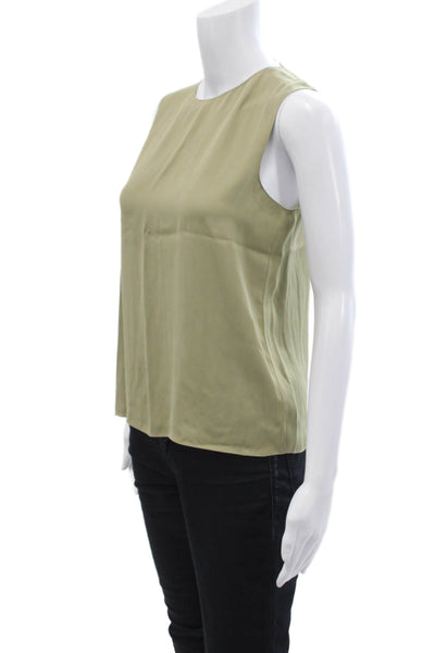 Theory Womens Sleeveless Scoop Neck Lined Tank Top Green Size S