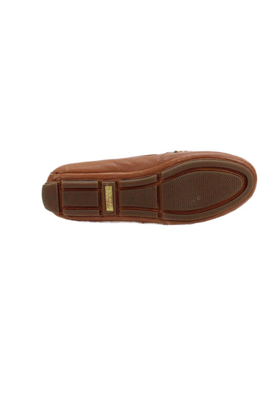 Sperry Womens Textured Lined Slip On Gold Tone Hardware Oxfords Brown Size 8.5