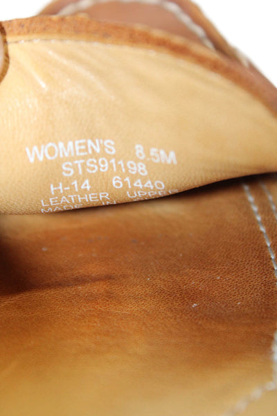Sperry Womens Textured Lined Slip On Gold Tone Hardware Oxfords Brown Size 8.5