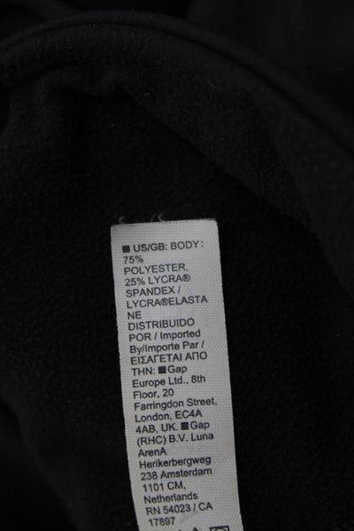 Athleta Womens Textured Lined Cuff Bottom Lined Athletic Leggings Black Size S