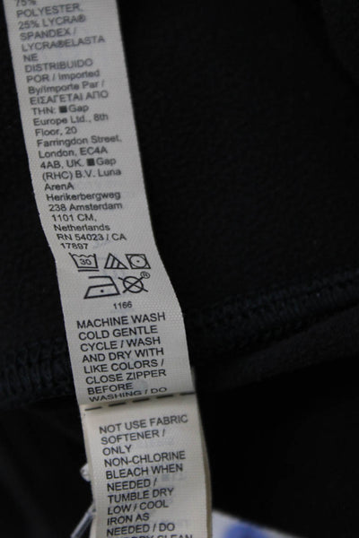 Athleta Womens Textured Lined Cuff Bottom Lined Athletic Leggings Black Size S