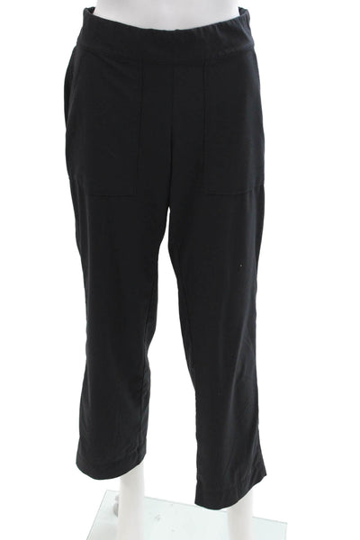 Athleta Womens Textured Wide Leg Lined Pants Black Size 02