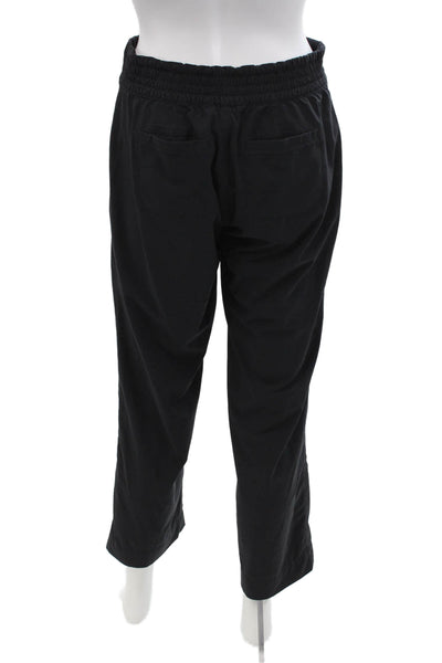 Athleta Womens Textured Wide Leg Lined Pants Black Size 02