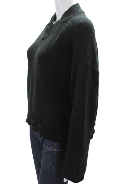 Gap Womens Cotton Blend High Neck Long Sleeve Pullover Sweater Black Size S