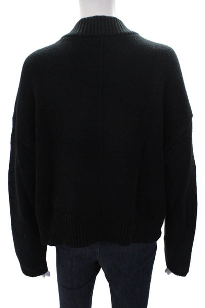 Gap Womens Cotton Blend High Neck Long Sleeve Pullover Sweater Black Size S