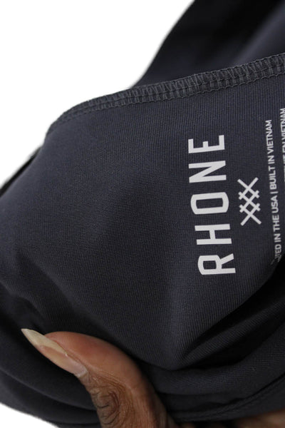 Rhone Mens Solid Four Pocket Snap Closure Chino Shorts Dark Gray Size 36