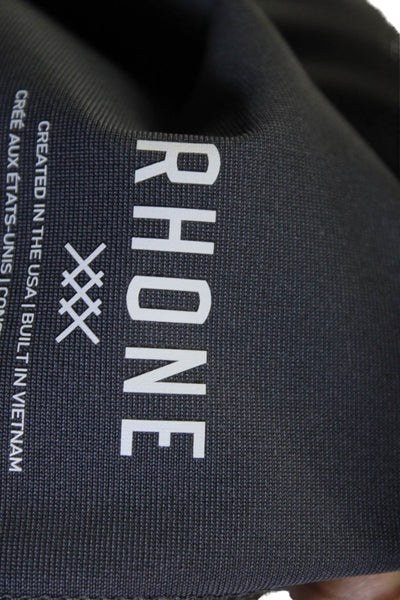 Rhone Mens Solid Four Pocket Snap Closure Chino Shorts Gray Size 36